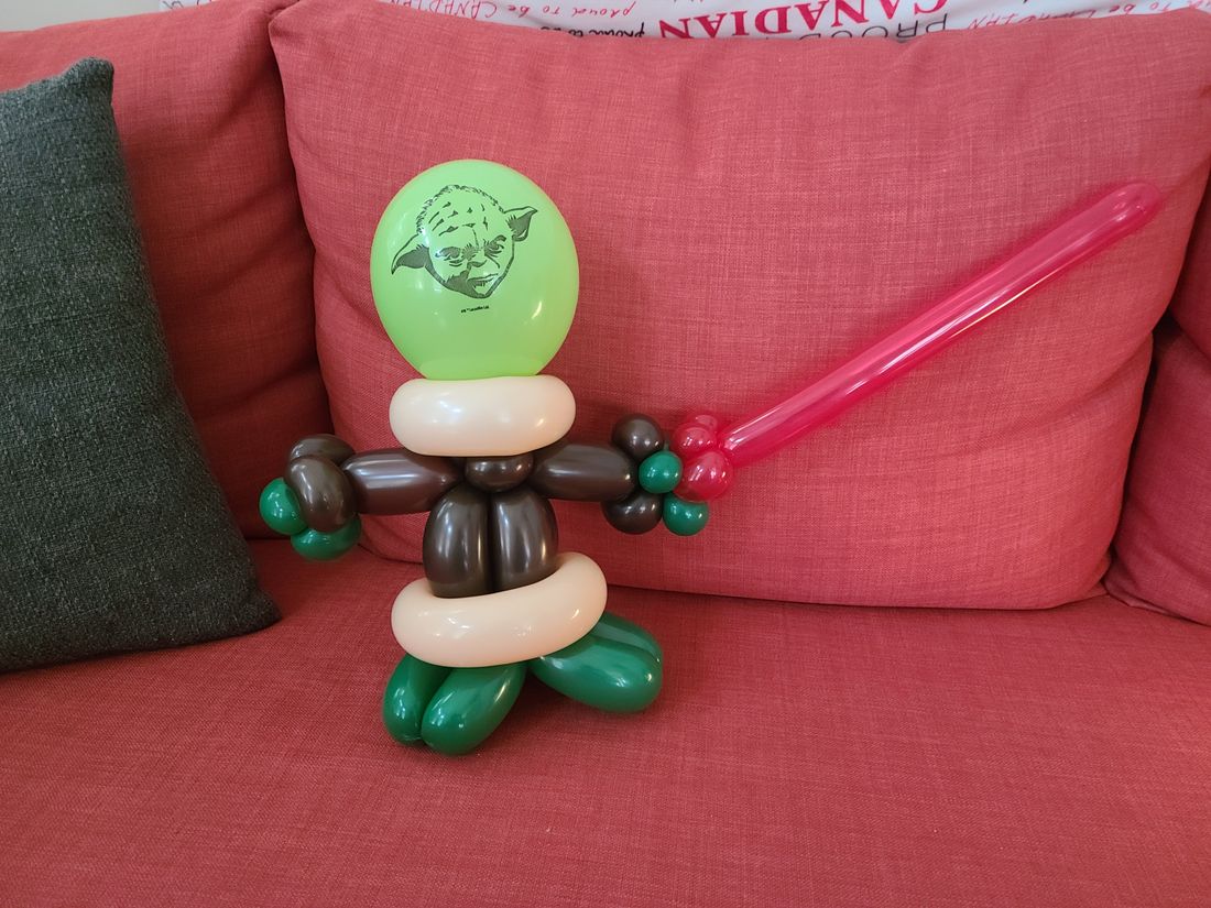 Custom Star Wars-inspired character balloon sculpture